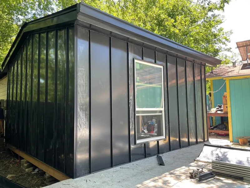 Black standing seam metal wall panels for Metal Roof Installation in Creswell